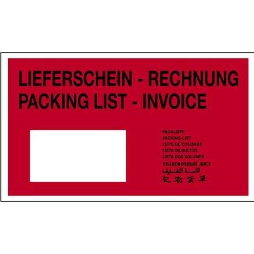 Raja, Dokumententasche, Lieferschein PCL15LR 165 mm PE, Silikonpapier