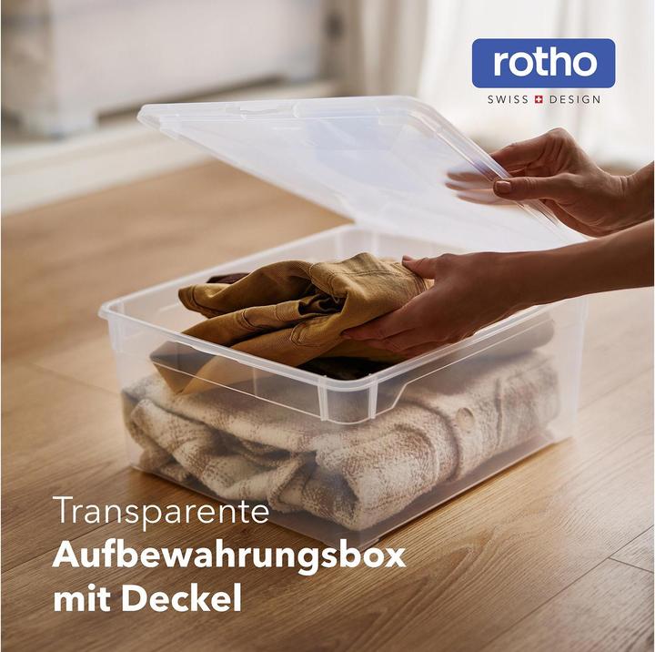 Immagine prodotto Rotho Aufbewahrungsbox Clearbox 18 l, 4 Stück (18 l)