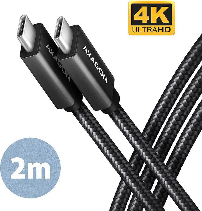 Productafbeelding Axagon BUCM32-CM20AB Kabel USB-C 3.2 Gen 2 naar USB-C 3.2 Gen 2 (2 m, USB 3.2 Gen 2x2, 100 W)