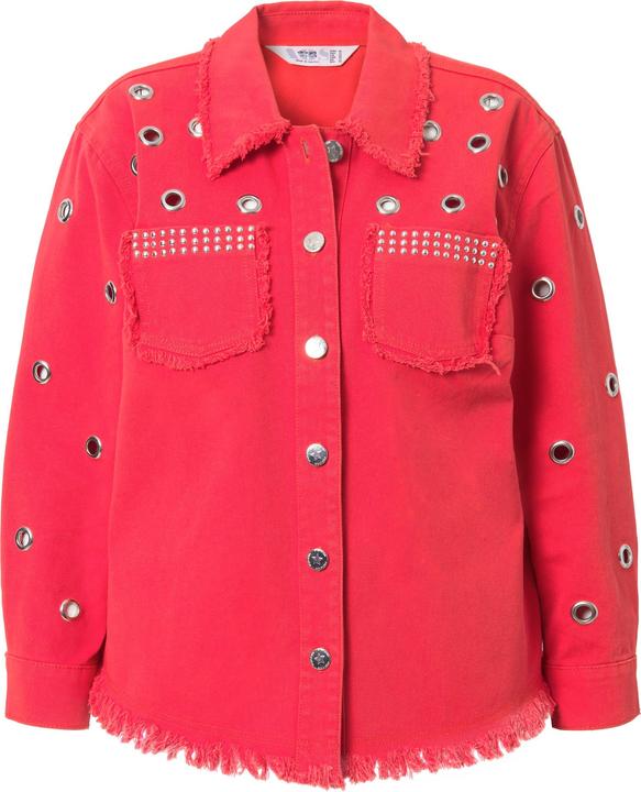 Produktbild Angel of Style Jeansjacke, Ösen, Fransensaum, Hemdkragen, Langarm (46)