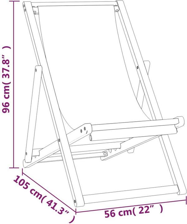 Immagine prodotto vidaXL Campingstuhl (105 cm)