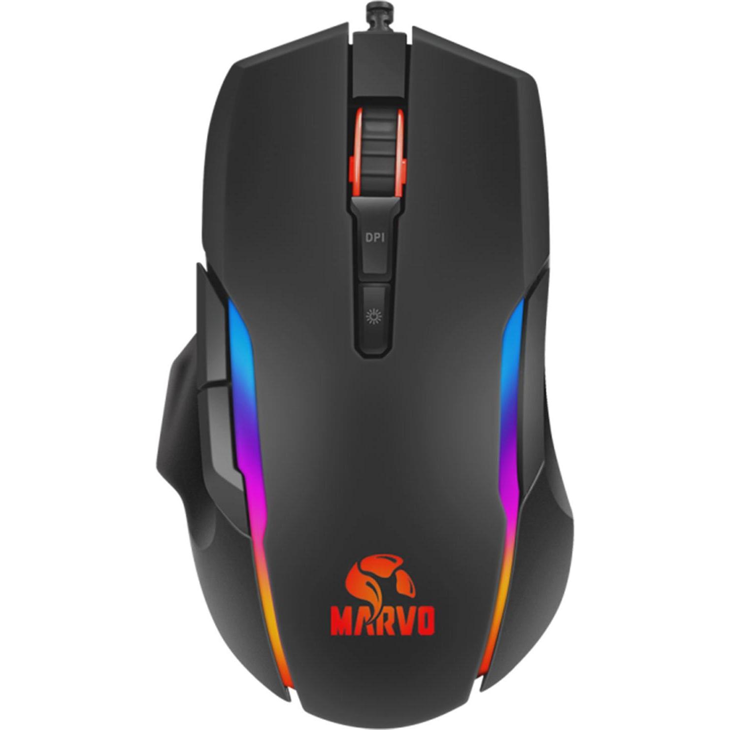 Marvo G945 PRO mouse (Kabelgebunden), Maus, Schwarz