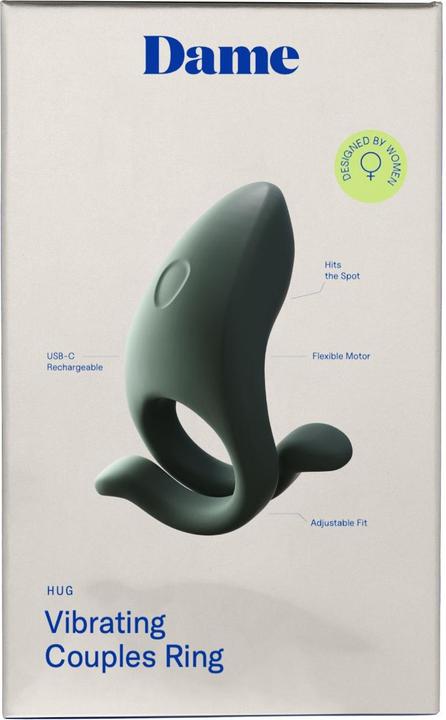 Actual product image Dame - Hug Adjustable Cock Ring - Steel Grey (4 cm)