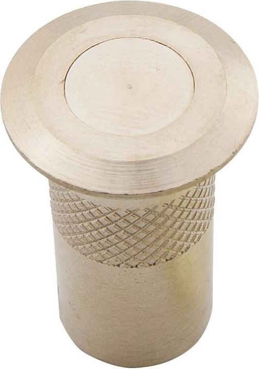 Ibfm Base socket with ball lock for round rods up to ø 12 mm, polished brass