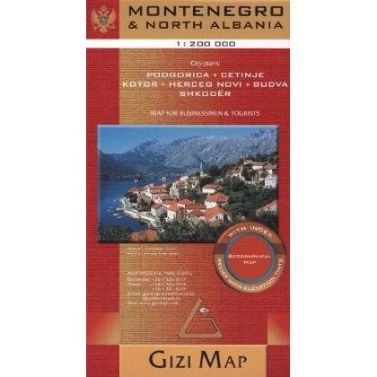 Montenegro & North Albania 1 : 200 000, Landkarte