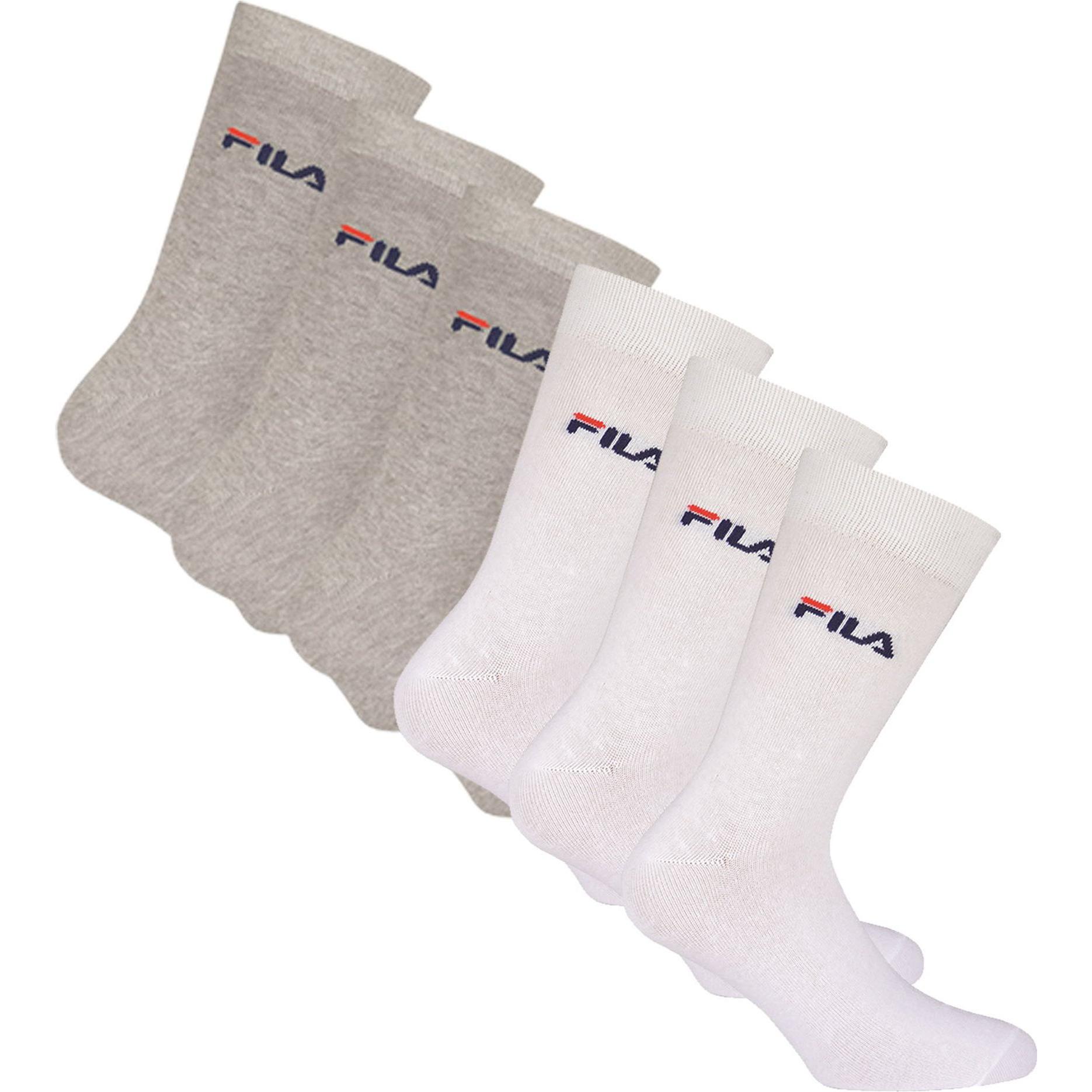 FILA, Herren, Socken, Socken Sportlich Bequem sitzend, Mehrfarbig, (6er Pack, 43 - 46)