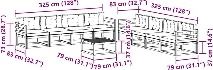 Produktbild vidaXL Outdoor-Sofagarnitur