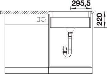 Produktbild Blanco ETAGON 6-F | SILGRANIT vulkangrau | Einbauart: Flächenbündig | mit Ablauffernbedienung, mit Z (Einbauspüle, 59.10 cm, 50.10 cm)