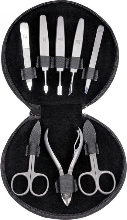 Sacher TR500R.1504 - 8-piece manicure case manicure set black leather