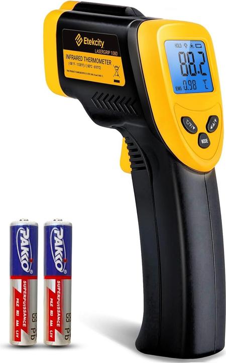 Thermomètre Duel Infrarouge Avec Sonde - Pour Cuisson Viande Et Température à Distance, -55°C à +330°C