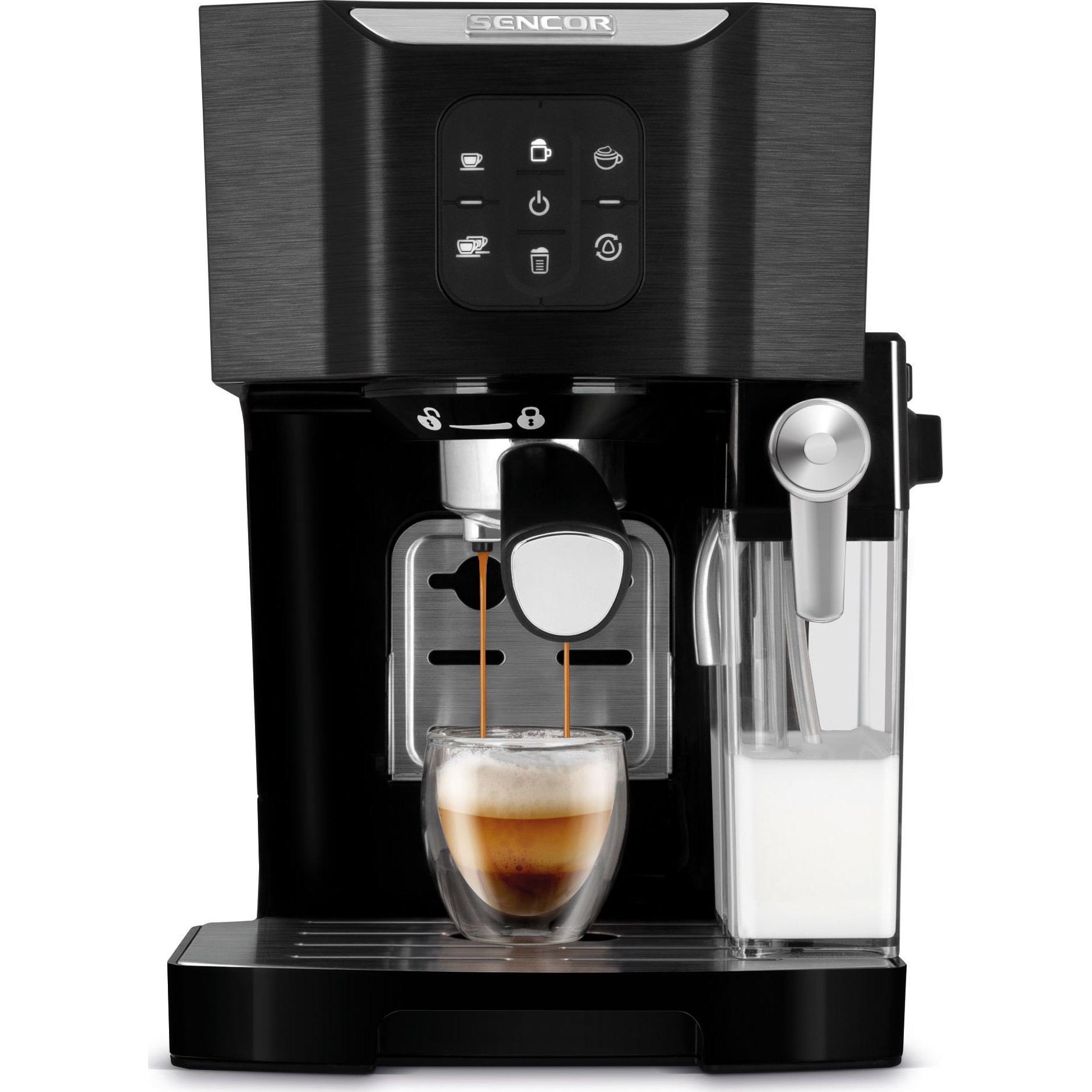 Sencor Ekspres ciśnieniowy SES4040BK, Macchina da caffè automatica, Argento
