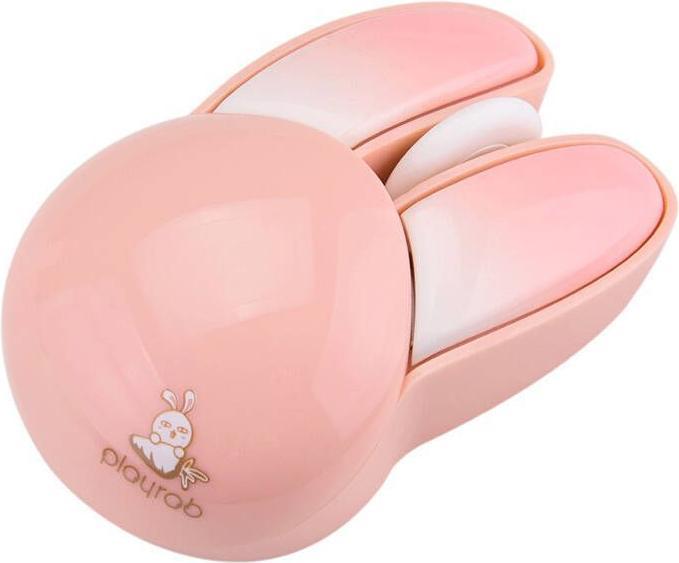 Actual product image Mofii Wireless Mouse + Bluetooth Rabbit M6DM Oil Painting (White-Pink)