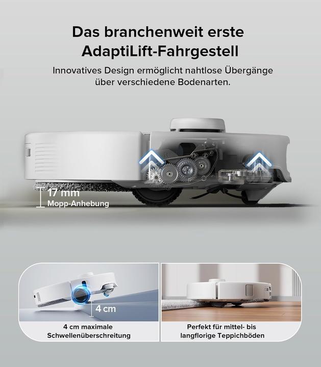 Produktbild Roborock Qrevo Edge Saugroboter mit Wischfunktion,Dual Anti-Tangle,AdaptiLift™ Chassis,18500Pa (18500 Pa, Wischpads (rotierend))