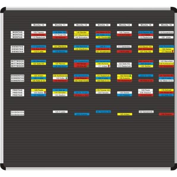 Ultradex, Präsentationstafel, Planrecord Stecktafel 72x52cm 38 Steckbahnen