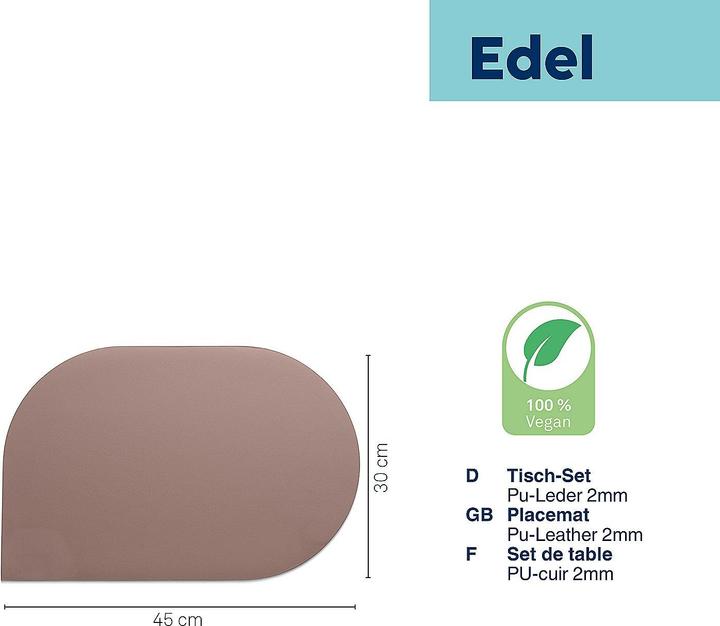Image du produit Kela Set de table Edel nougat (12 pcs, 45 x 30 cm)