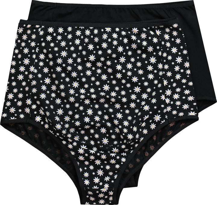 Produktbild Ulla Popken Bellieva-Taillenslips, 2er-Pack, Muster/Farbe, Baucheinsatz (60)