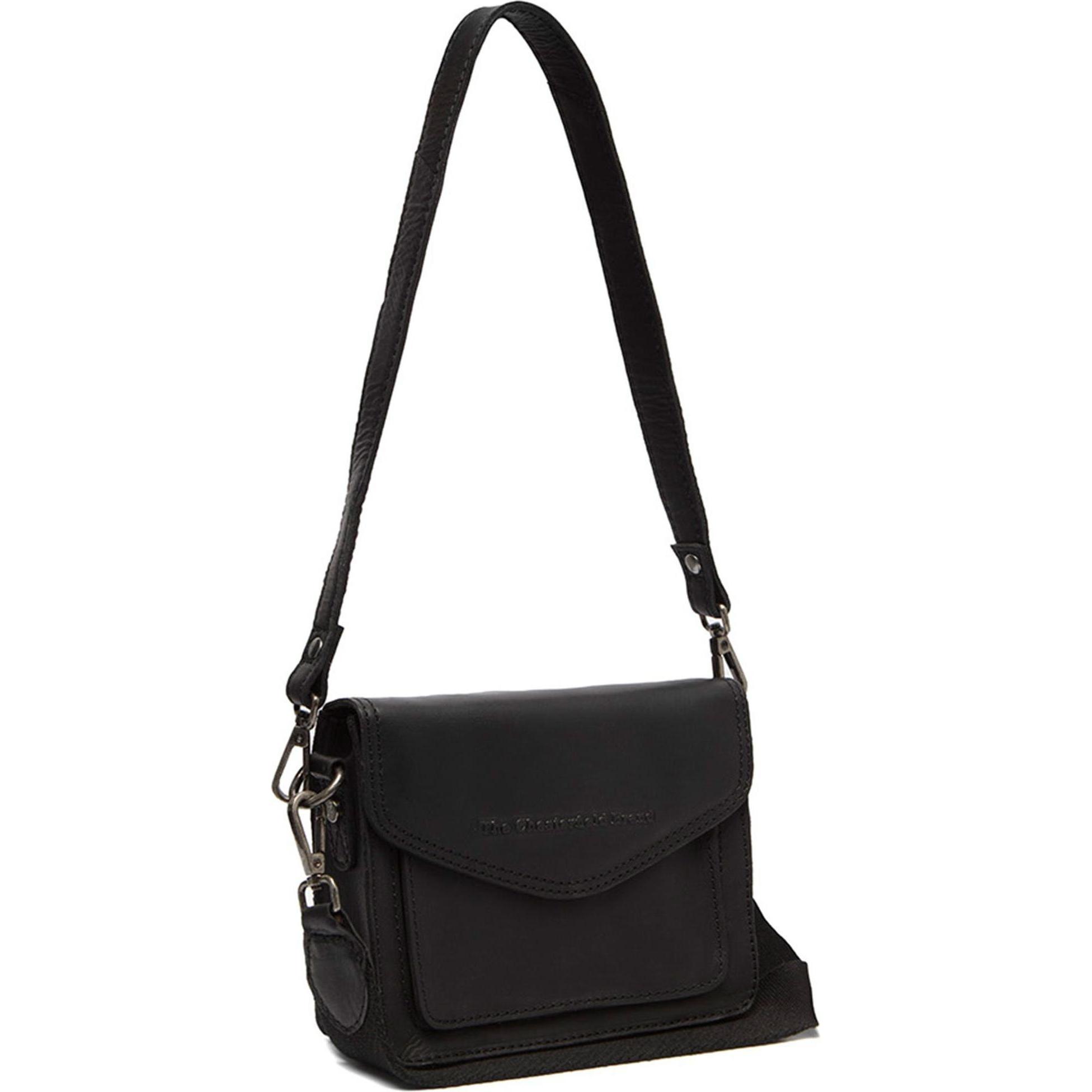 The Chesterfield Brand, Handtasche, Sutton Schultertasche Leder 18 cm, Schwarz