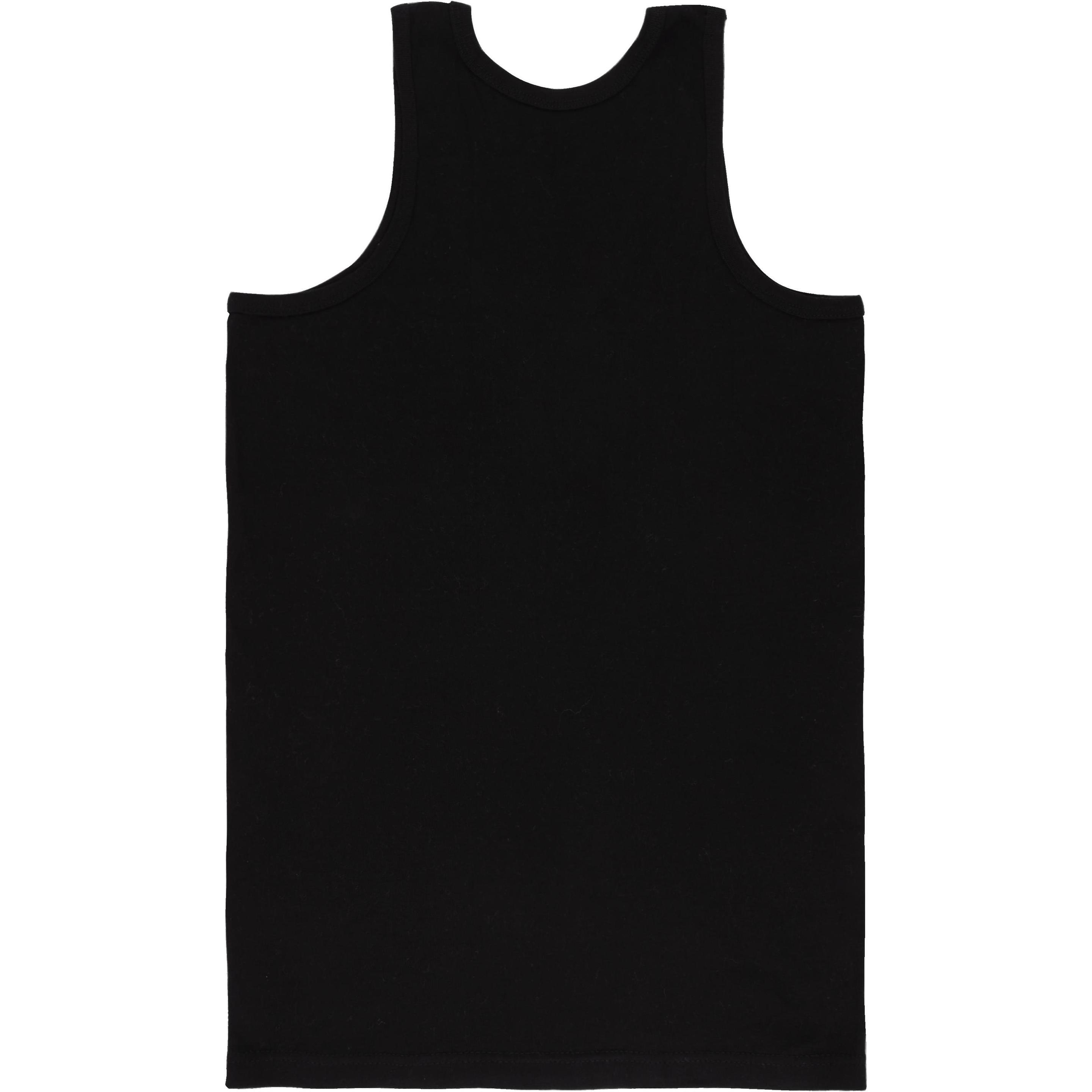 Normani, Herren, Shirt, 4 Stück Herren-Unterhemd Feinripp Schwarz, Schwarz, (4XL)