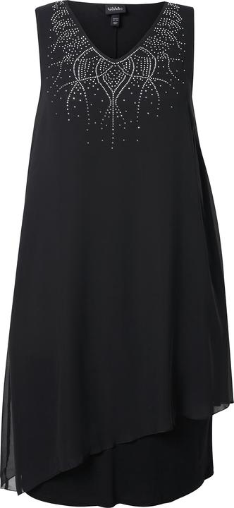 Produktbild Ulla Popken Kleid, A-Linie, Ziersteine, V-Ausschnitt, ärmellos (46, 48)