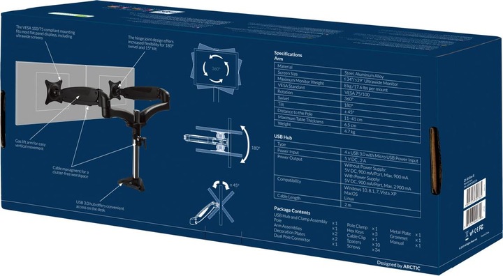 Actual product image Arctic Z2-3D Gen 3 86.4 cm (34 inch) Terminal Black (Table, 34")