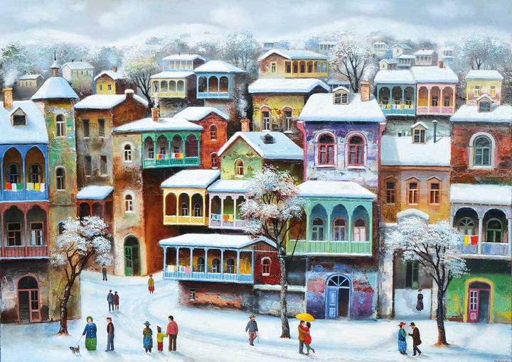 Image du produit Magnolia Puzzle 1000 pieces Snow in Old Tbilisi (1000 pièces)