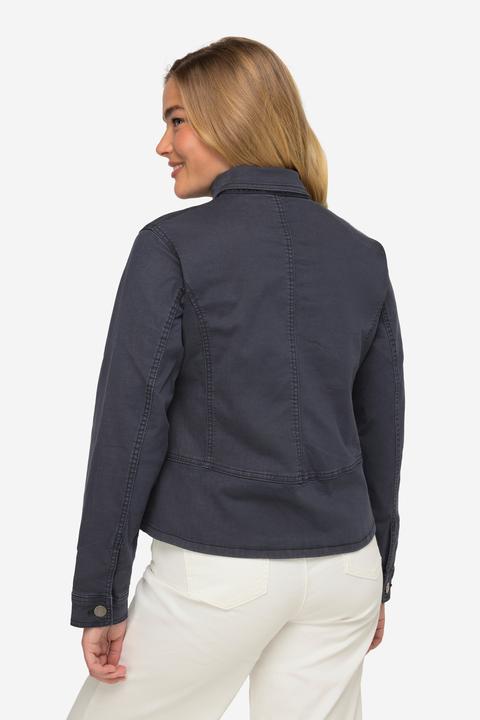 Produktbild Laurasøn Jeansjacke, Hemdkragen, Zierbänder, Langarm (S)