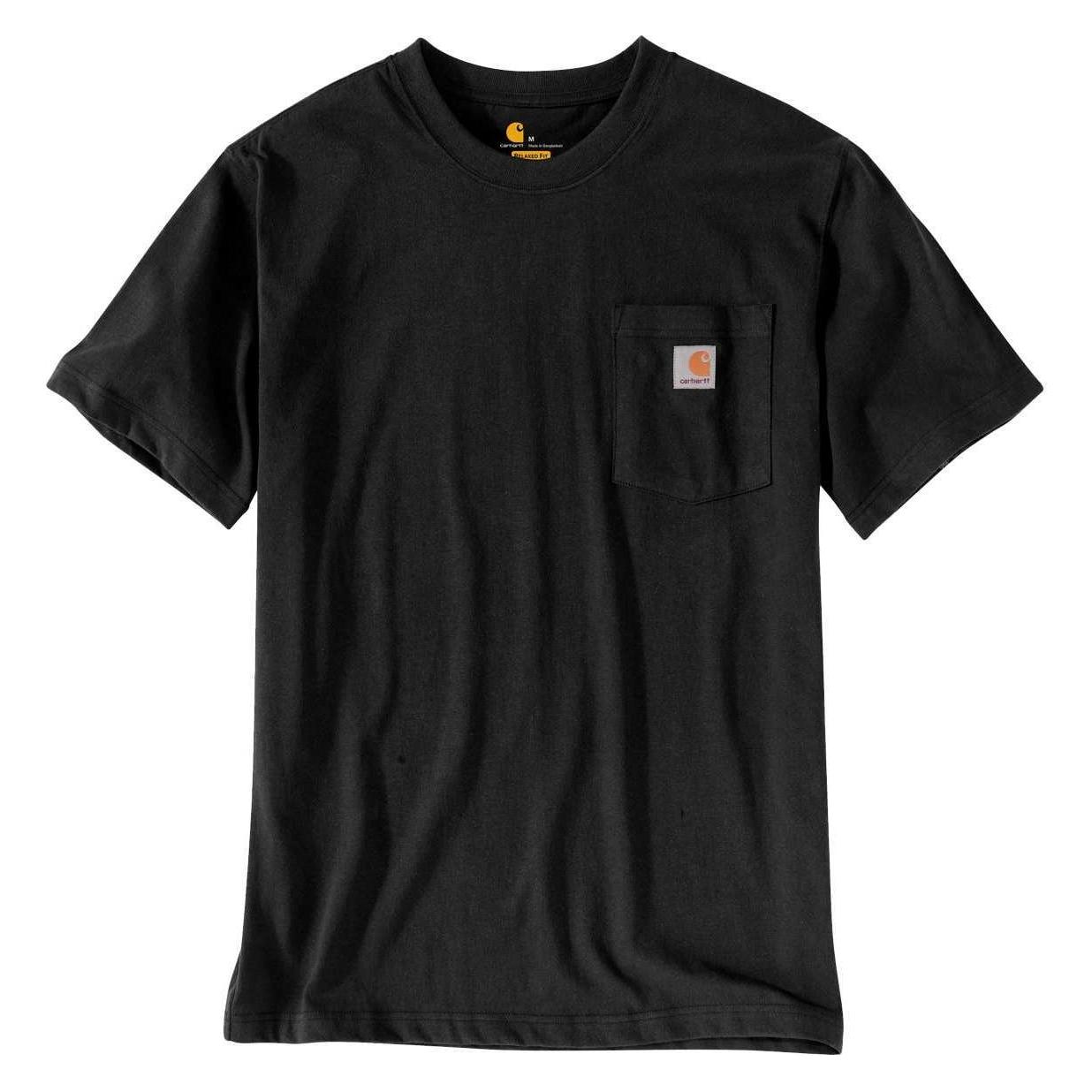 Carhartt, Mannen, T-shirts, Werkzak S/S, Zwart, (Xs)