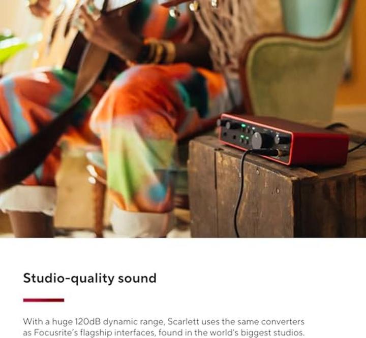 Actual product image Focusrite Scarlett 2i2 – 4th Generation (USB)