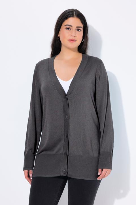 Actual product image Ulla Popken Classic Button Cardigan Sweater (50, 52)