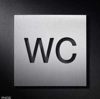 Phos Plaques de symboles "WC"