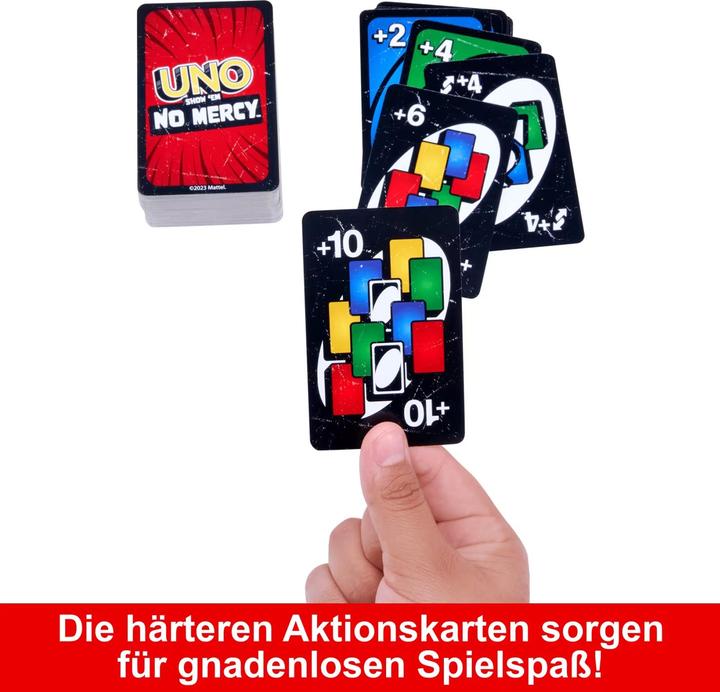 Actual product image Mattel Games UNO No Mercy (English, French, German, 2 - 8 Players)