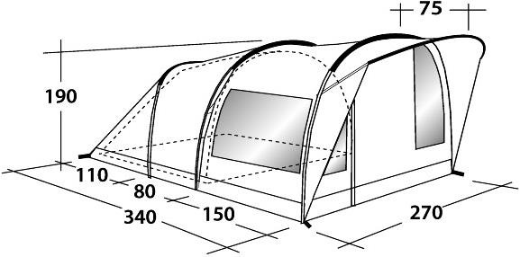 Produktbild Outwell Rockwell (Tunnelzelt, 12.50 kg, 3 Personen)