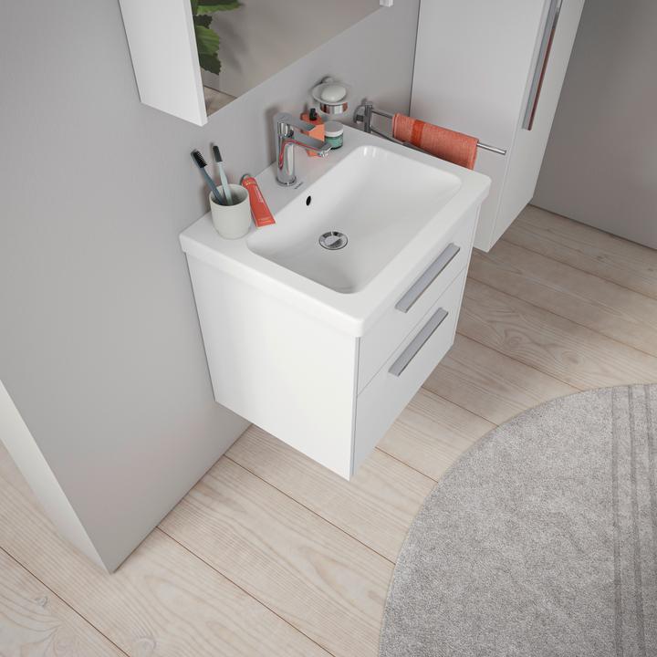 Image du produit Duravit D-Code lavabo, avec trou pour robinet, avec trop-plein, 650x480x165mm, blanc brillant (480 mm, 650 mm)