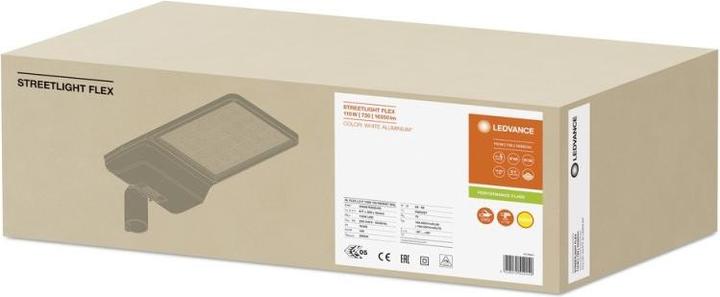 Produktbild Ledvance Streetlight LED Flex Large Strassenleuchte 730 3000K 110W warmweiss 35x135° IP66 (730 lm, IP66)