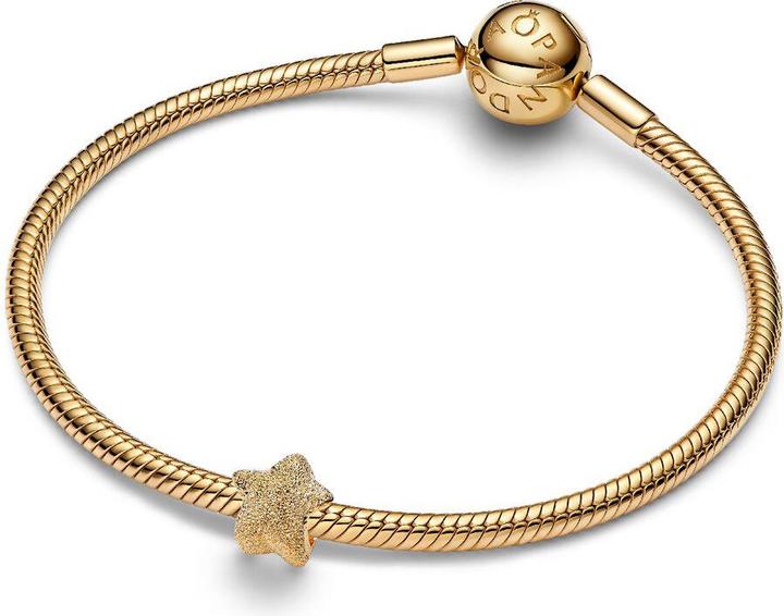 Image du produit Pandora Mini breloque étoile texturée (Acier inoxydable, Plaqué or)
