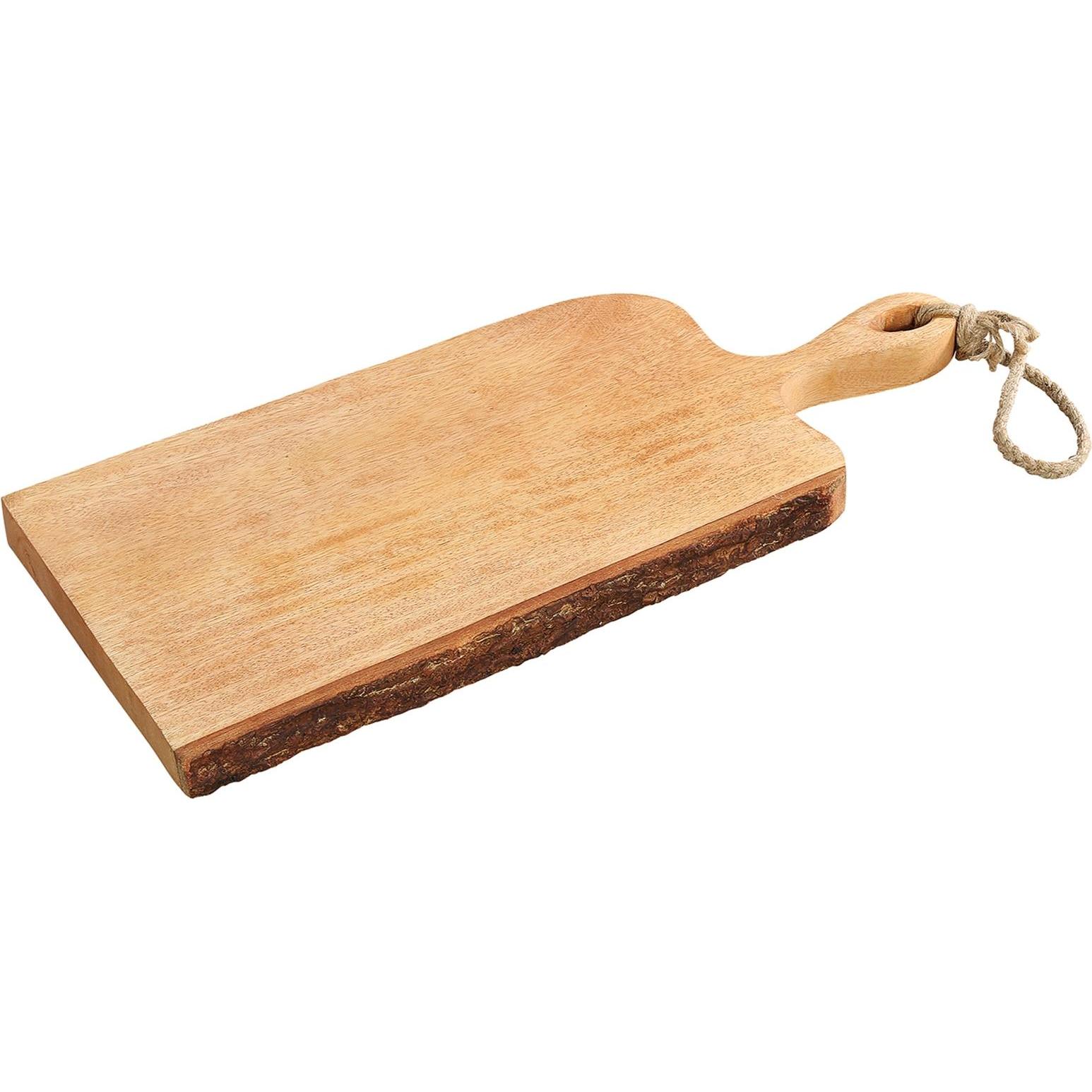 Zassenhaus Maniglia tavola di servizio in legno di mango 46x19x2,5, Tagliere, Marrone