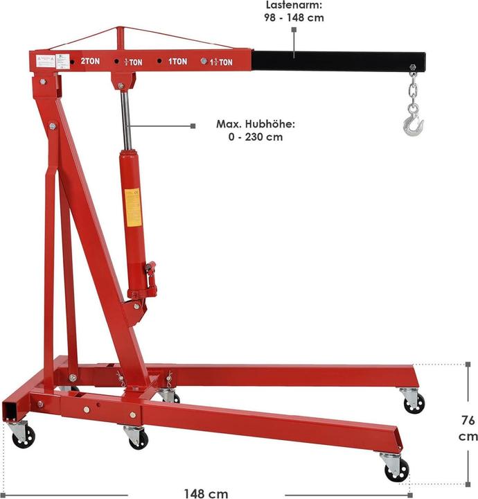 Image du produit Hauptner Grue d'atelier hydraulique