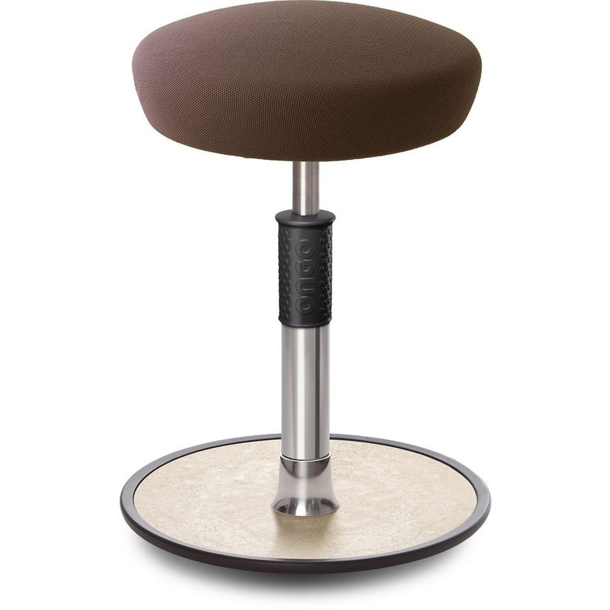 Ongo, Bürostuhl, Sitz- Stehhocker Free Regular Hutsitz Gestrick Braun chrom /cremeweiss