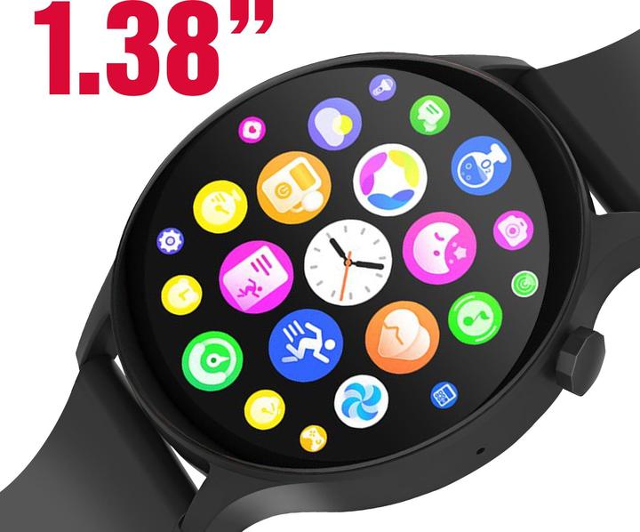 Actual product image Maxlife smartwatch MXSW-120 black matte