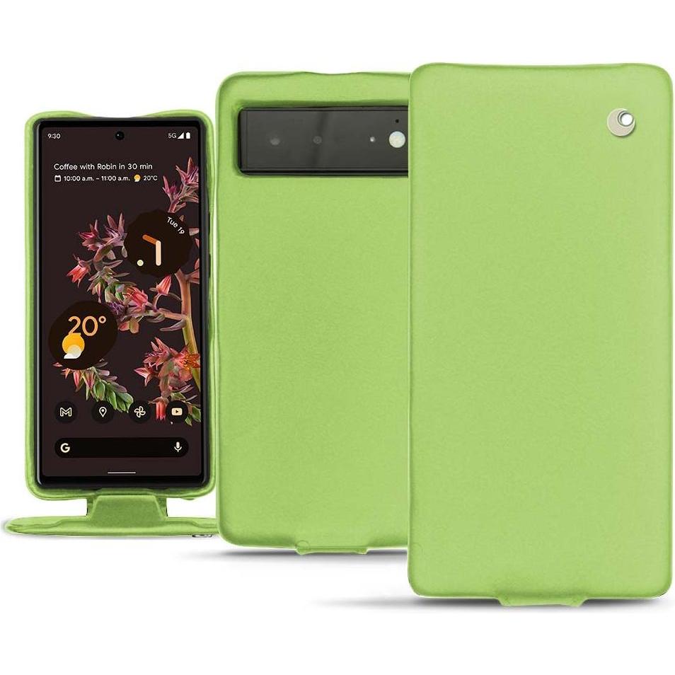 Noreve Lederschutzhülle vertikal (Google Pixel 6), Smartphone Hülle, Grün