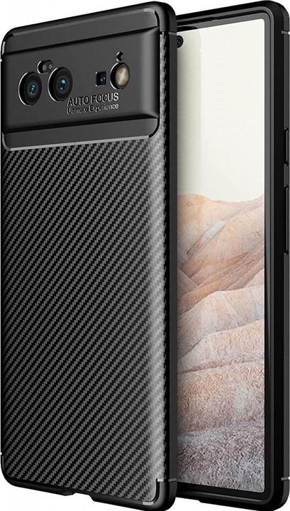 Actual product image Screenguard Google Pixel 6 Cover Carbon Design TPU Case (Google Pixel 6)