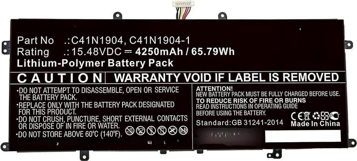 Nährwerte und Zutaten CoreParts Laptop Battery for Asus (3200 mAh)