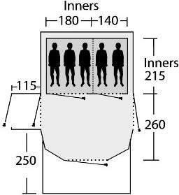 Produktbild Outwell Concorde (Tunnelzelt, 41 kg, 5 Personen)