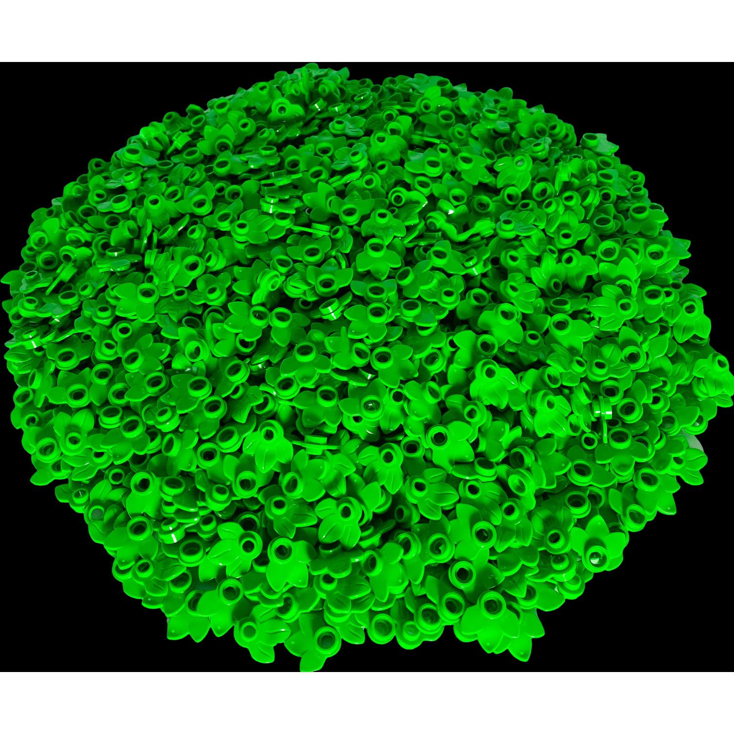 LEGO 1x1 Blume Hellgrün - Pflanze Blätter Pflanzenblatt - Bright Green 32607 - 100x (32607, LEGO Zubehör)