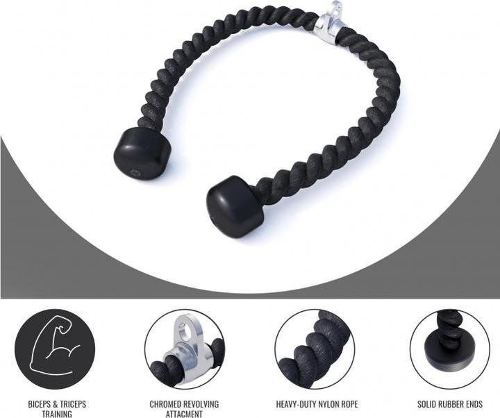 Immagine prodotto Gorilla Sports Fune in nylon tricipite / corda incl. giunto girevole