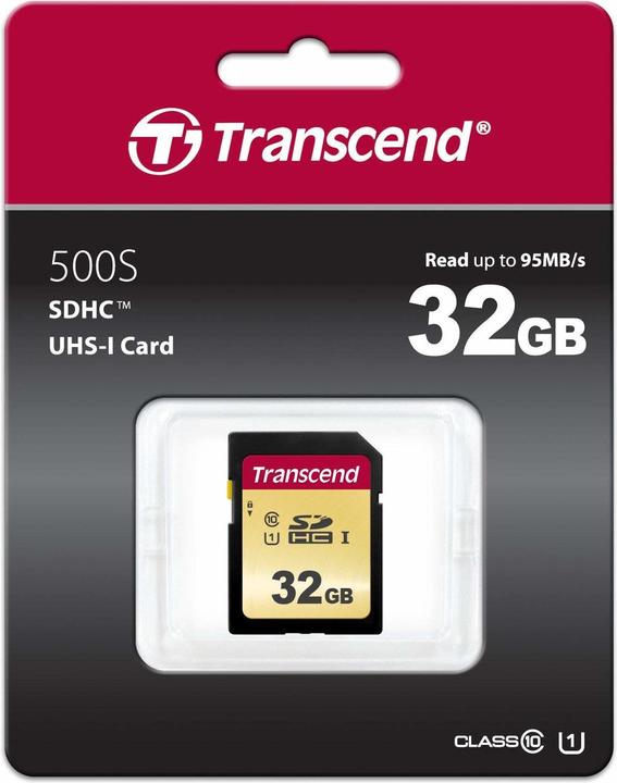 Produktbild Transcend 500S (32 GB, SDHC, U1, UHS-I)