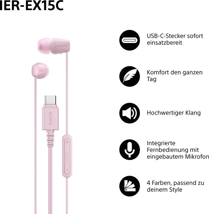 Image du produit Sony IER-EX15C (Pas de réduction du bruit, Filaire)