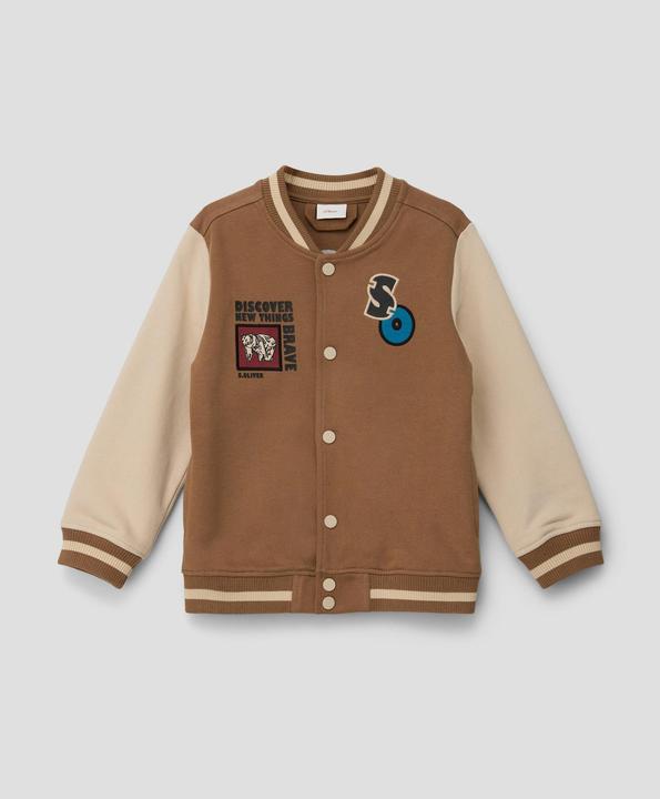 Produktbild s.Oliver Sweatshirt Jacke Sweatshirtjacke im College-Style (128, 134)