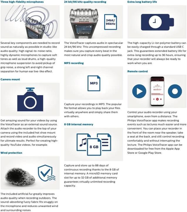 Produktbild Philips Digital Voice Tracer DVT7110 (8 GB)