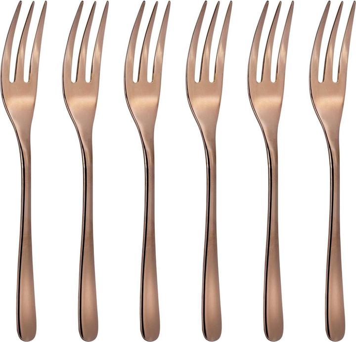Actual product image Sambonet Button cake fork set 6 pcs copper (6 pcs., Pitchfork)